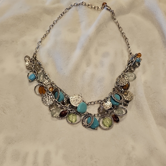 Premier Designs Turquoise and Amber Necklace - Picture 4 of 6